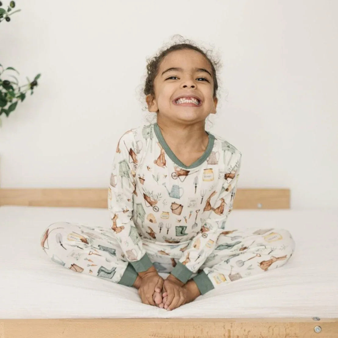 Cottontail Garden 2pc Bamboo Pajamas - BIG FRENCHIES