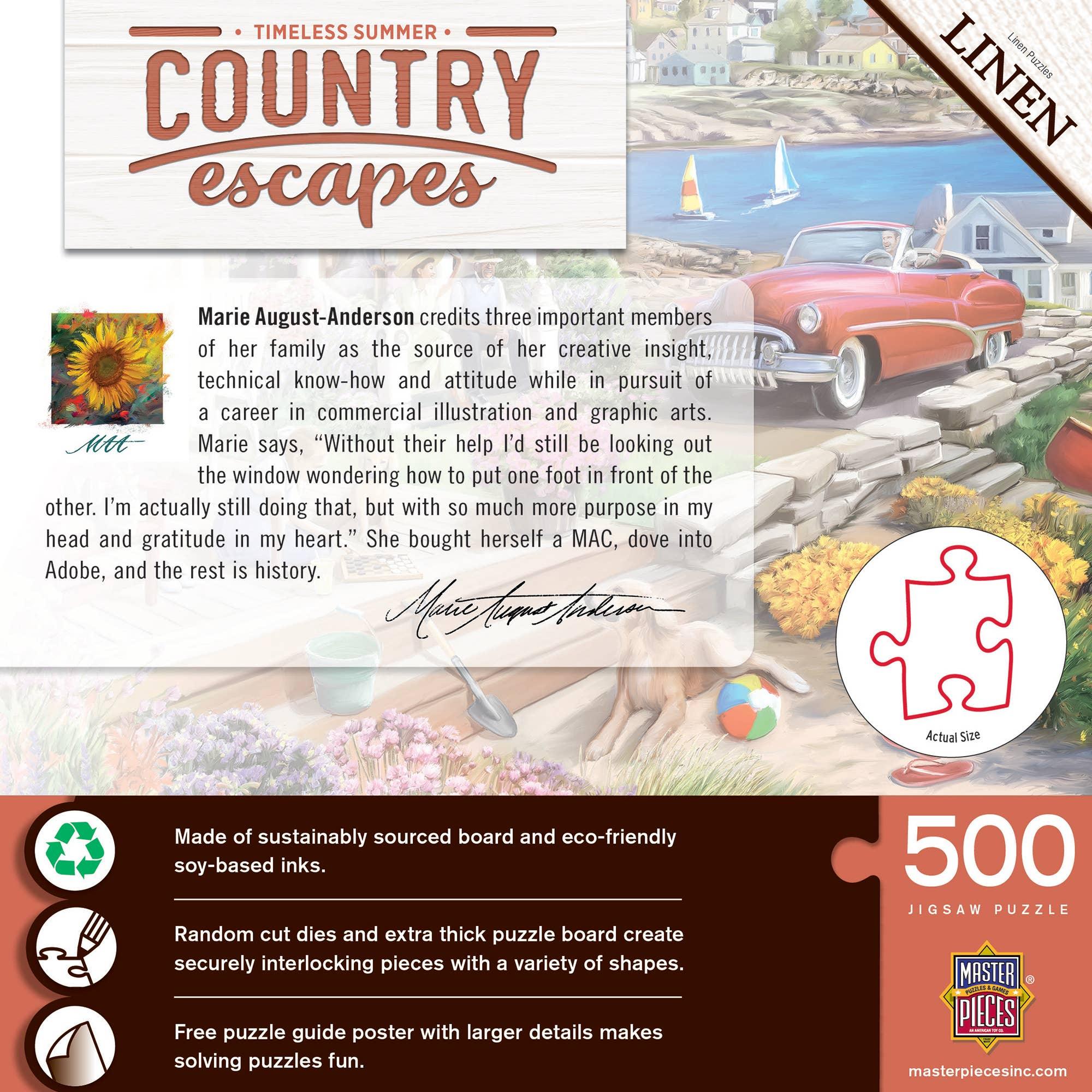Country Escapes - Timeless Summer 500 Piece Jigsaw Puzzle | Masterpieces Puzzles - BIG FRENCHIES