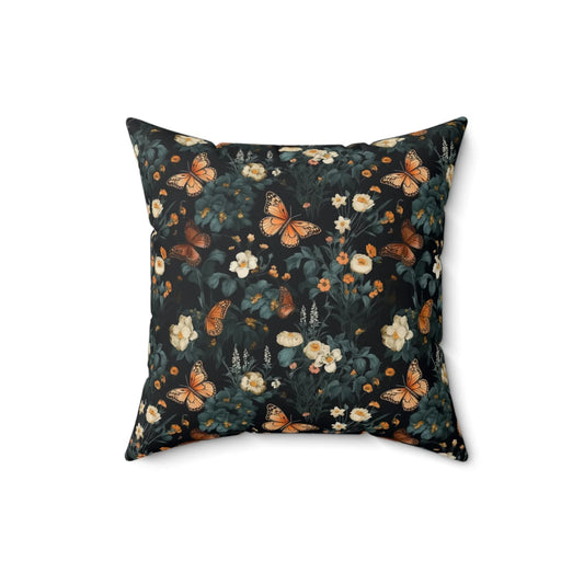 Cozy Whimsigoth Pillow with Floral Ghost: I Believe in Naps | Reversible Boho Butterfly Pillow, - BIG FRENCHIES