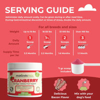 Cranberry for Dogs. Urinary Tract Support. 100 Scoops - BIG FRENCHIES