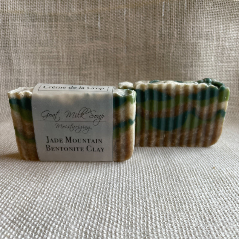 Goats Milk Soap - Jade Mountain & Bentonite Clay (Agave & Aloe) - BIG FRENCHIES