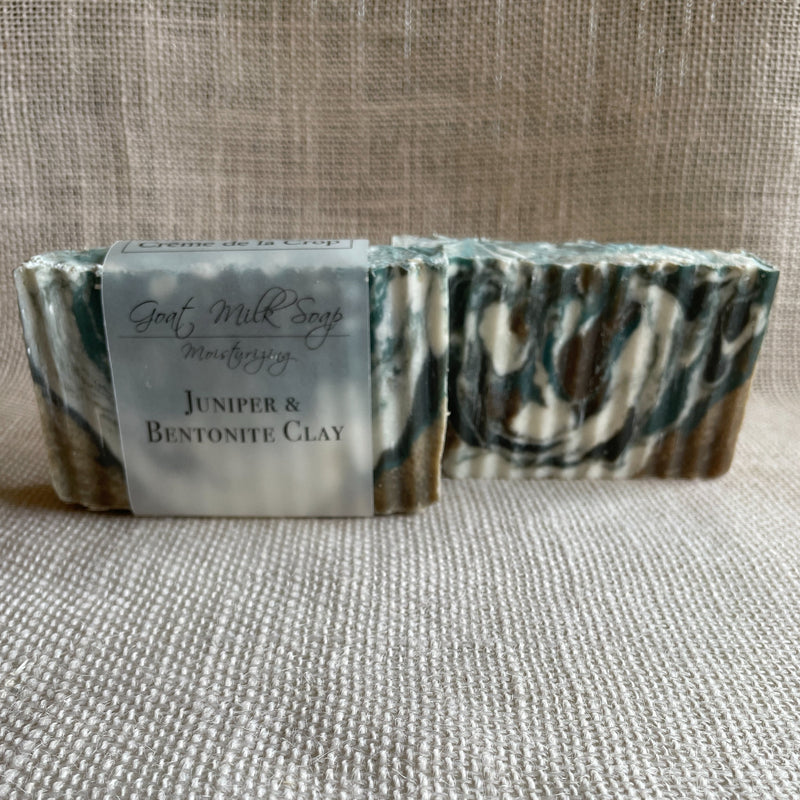 Goats Milk Soap - Juniper & Bentonite Clay - BIG FRENCHIES