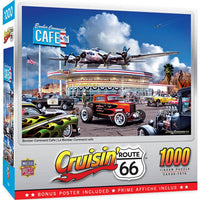 Cruisin' Route 66 Bomber Command Cafe 1000 Piece Puzzle | Masterpieces - BIG FRENCHIES