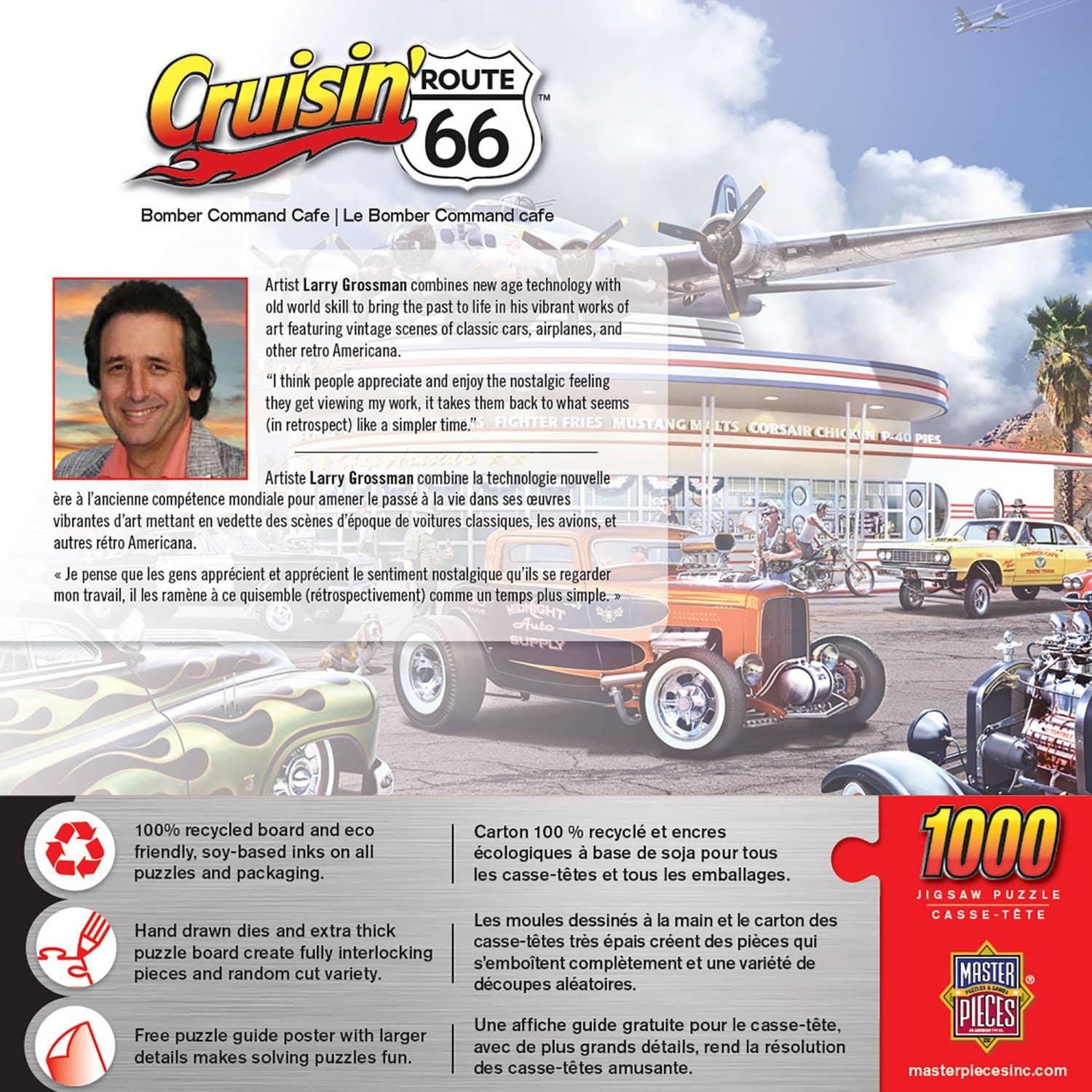 Cruisin' Route 66 Bomber Command Cafe 1000 Piece Puzzle | Masterpieces - BIG FRENCHIES
