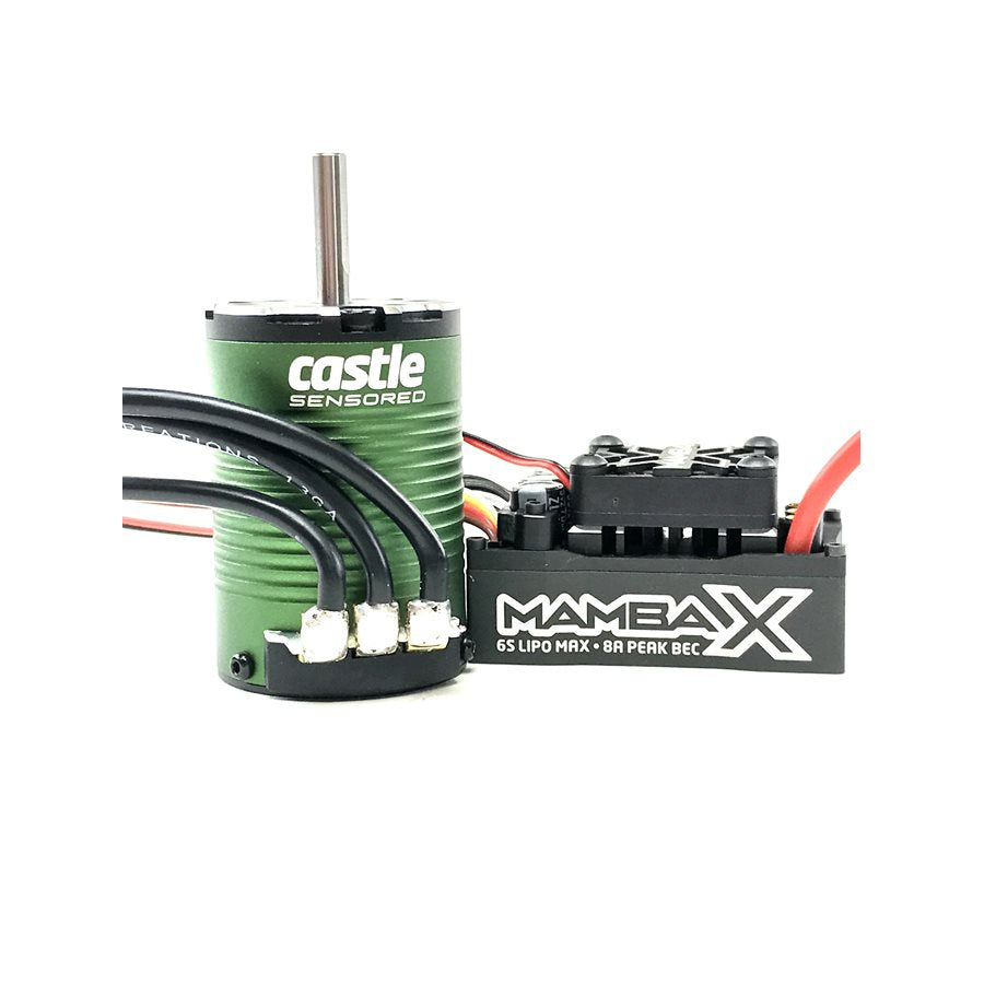 Castle Creations Mamba X SCT 1/10 Brushless Combo 1410 Sensored Motor 5mm Shaft 3800kV