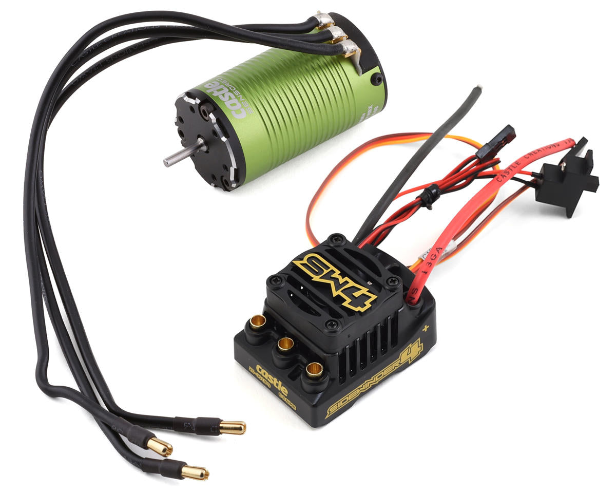 Castle Creations Sidewinder SW4 Waterproof ESC / Motor Combo w/ 1412 Sensored Motor (3200kV) (010‑0164‑10)