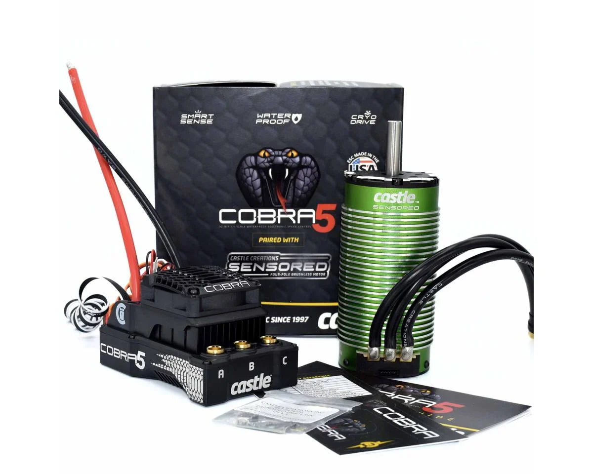 Castle Creations Cobra 5 8S ESC Combo with 2028‑1100KV Motor (010‑0179‑02)