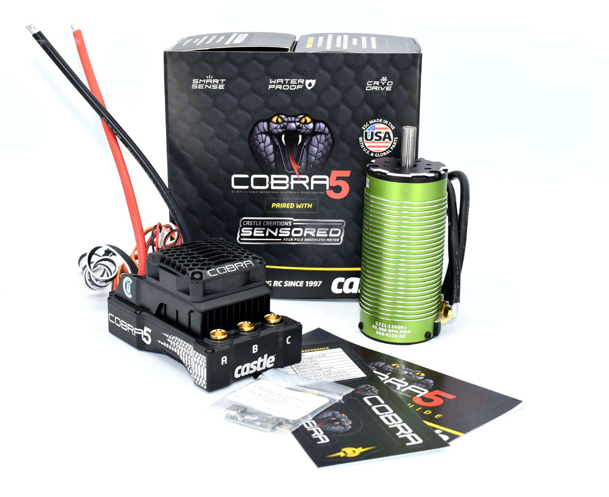 Castle Creations Cobra 5 8S ESC Combo with 1721‑1260KV Motor (010‑0179‑03)