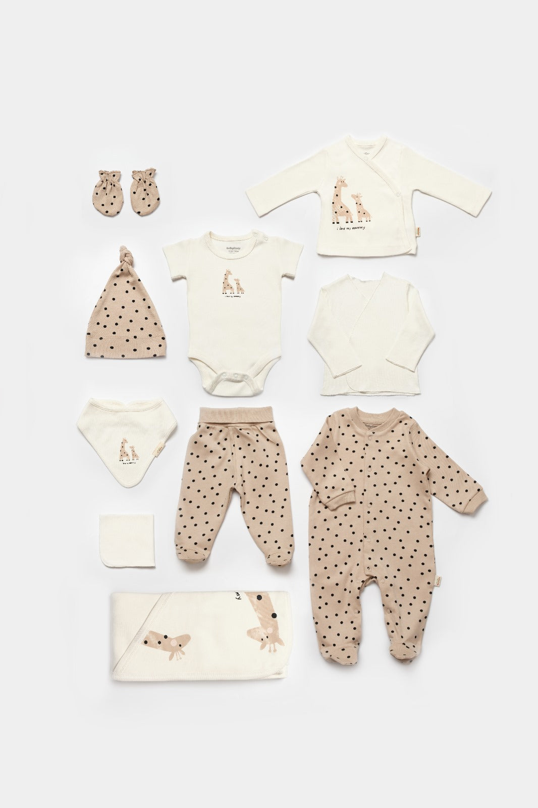 Giraffe Newborn 10 Pcs Organic Set - BIG FRENCHIES