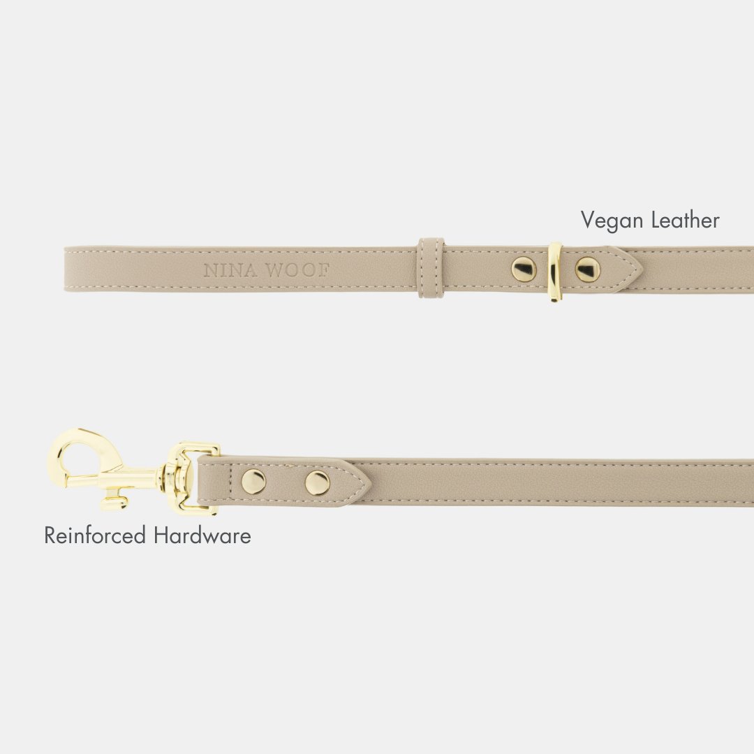 Leash 4ft - Vegan Leather - Cupertino-Pet Leashes-BIG FRENCHIES-Nina Woof