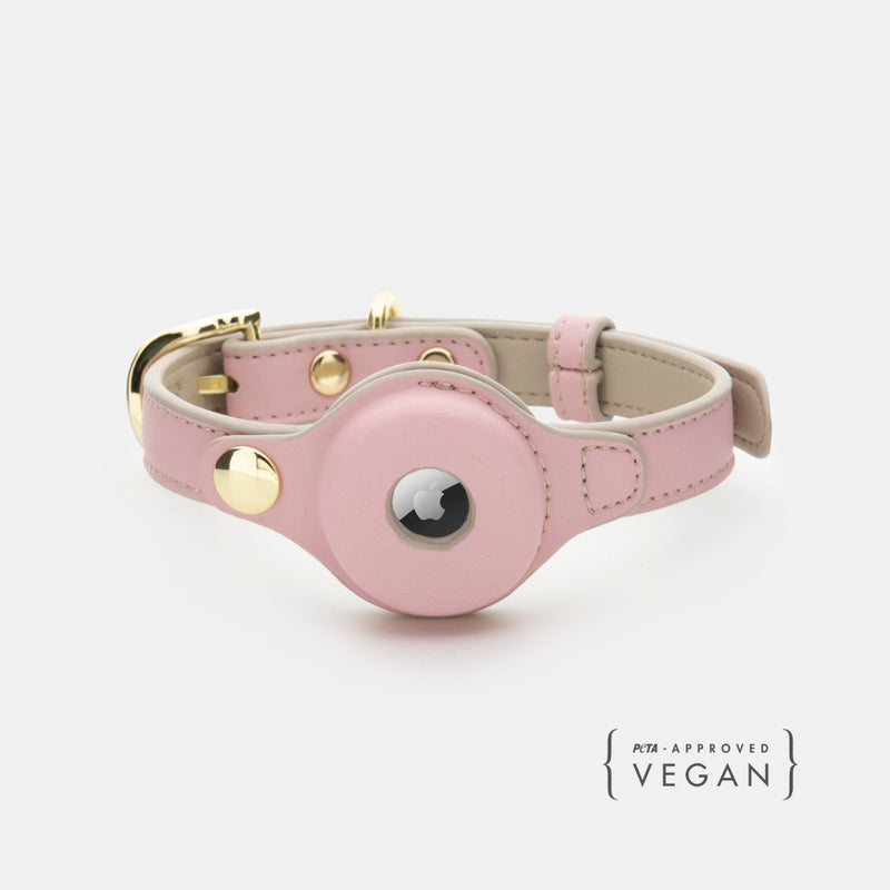 Collar - Air Tag Enabled - Vegan Leather - Cupertino-Pet Collars & Harnesses-BIG FRENCHIES-Nina Woof