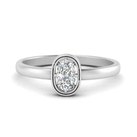 Cushion Cut Bezel Solitaire Ring