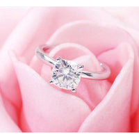 Cushion Diamond Veneer Cubic Zirconia 14K gold Solitaire Ring. 635R208K