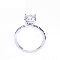 Cushion Diamond Veneer Cubic Zirconia 14K gold Solitaire Ring. 635R208K