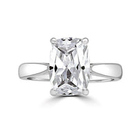 Radiant Diamond Veneer Cubic Zirconia 14K Gold Ring. 635R004K