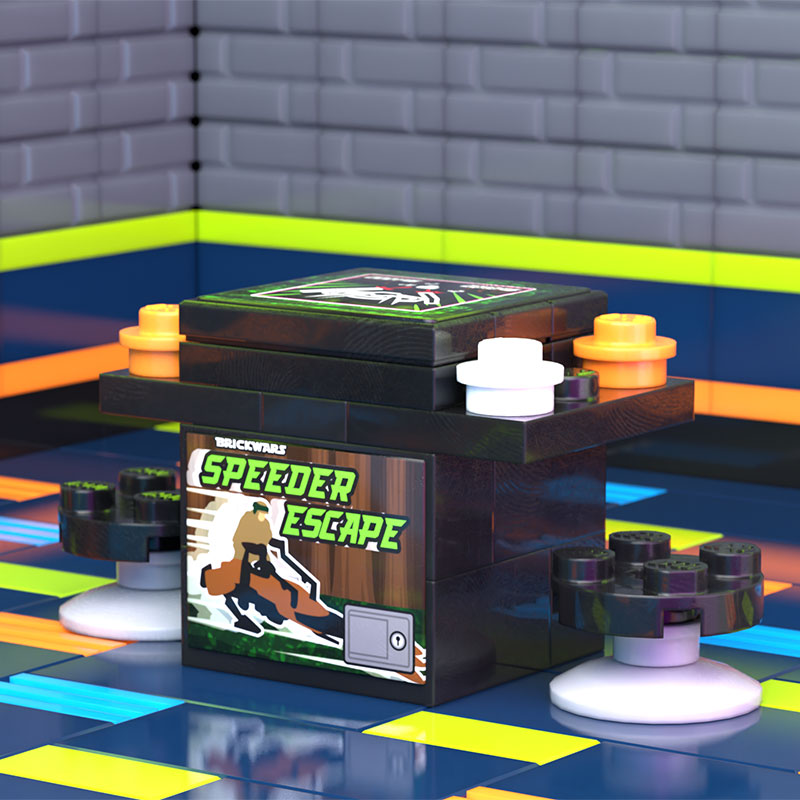 SW Speeder Escape 2-Player Classic Arcade made using LEGO parts - B3 Customs-Custom LEGO Kit-BIG FRENCHIES-B3 Customs