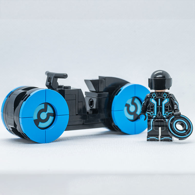 BLOK Lightcycle w/ Minifig-Custom LEGO Kit-BIG FRENCHIES-B3 Customs