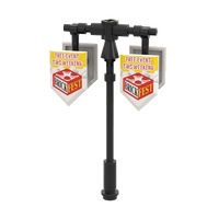 Brick Fest Event Banners with Post - Printed Mini Build - Made Using LEGO® Parts
