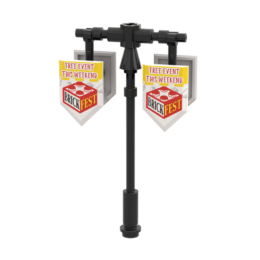 Brick Fest Event Banners with Post - Printed Mini Build - Made Using LEGO® Parts