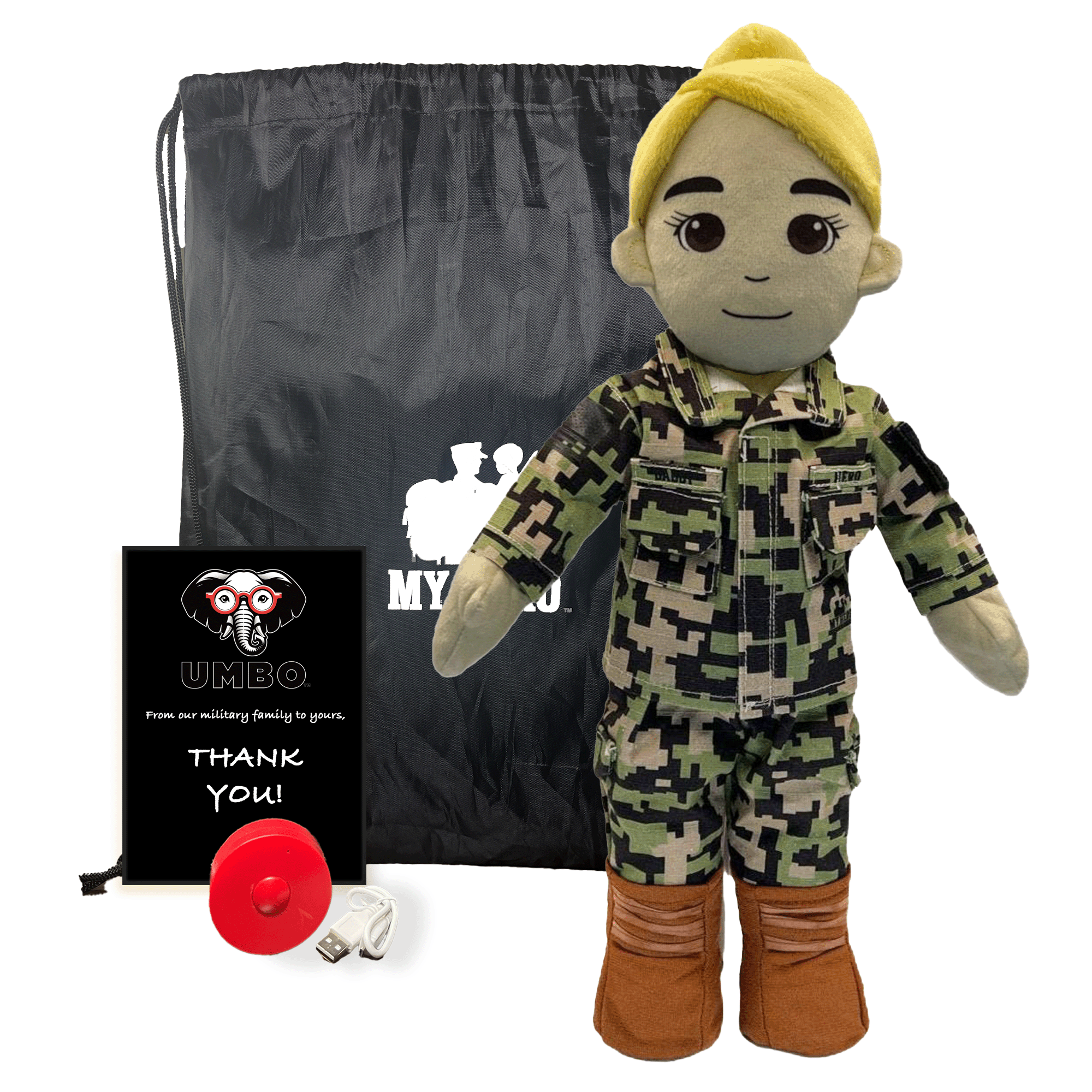 My Hero™ Daddy Doll Navy Sailor | Custom Recordable Plush