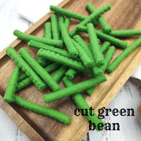 Green bean felt play food vegetable - BIG FRENCHIES
