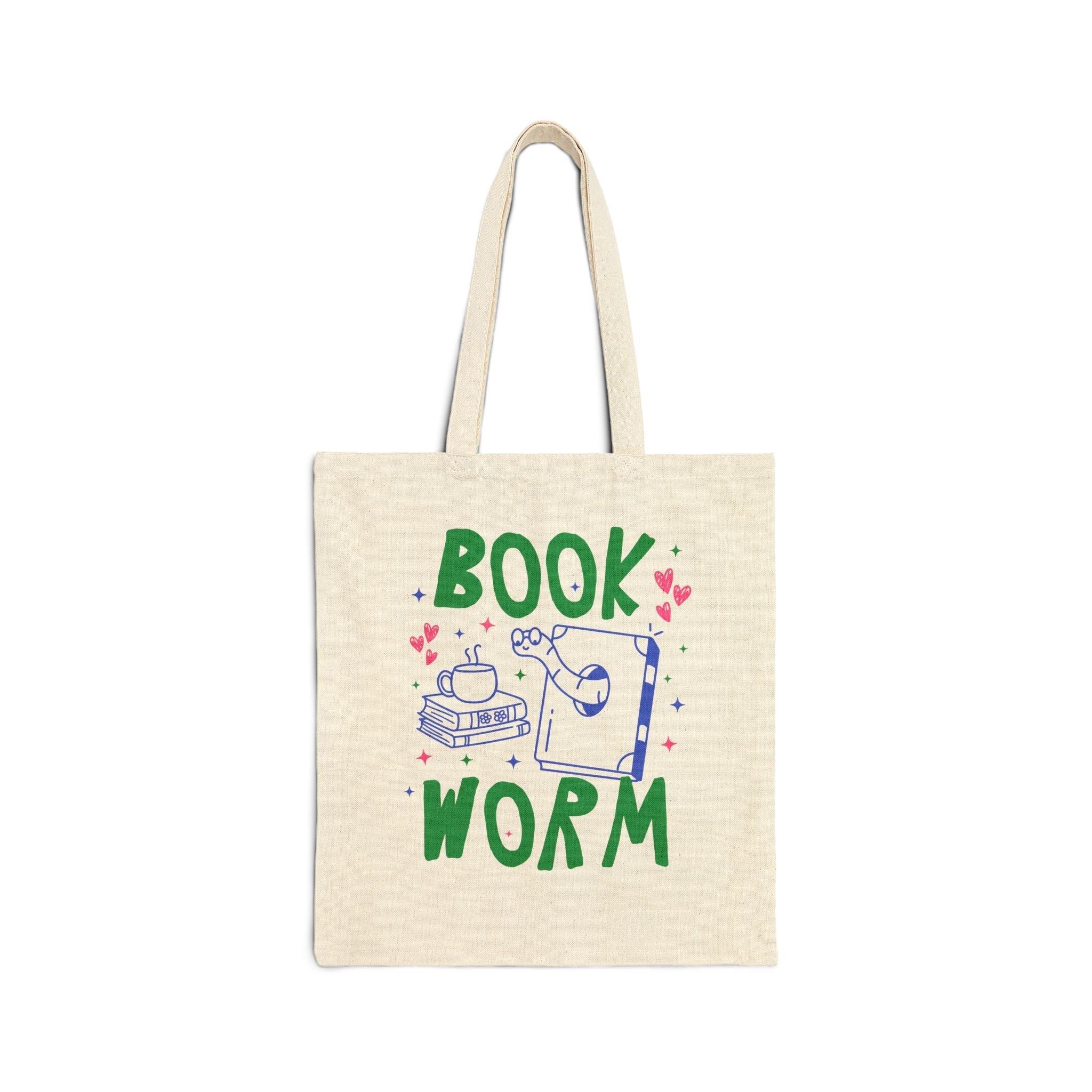 Cute Bookworm Tote Bag