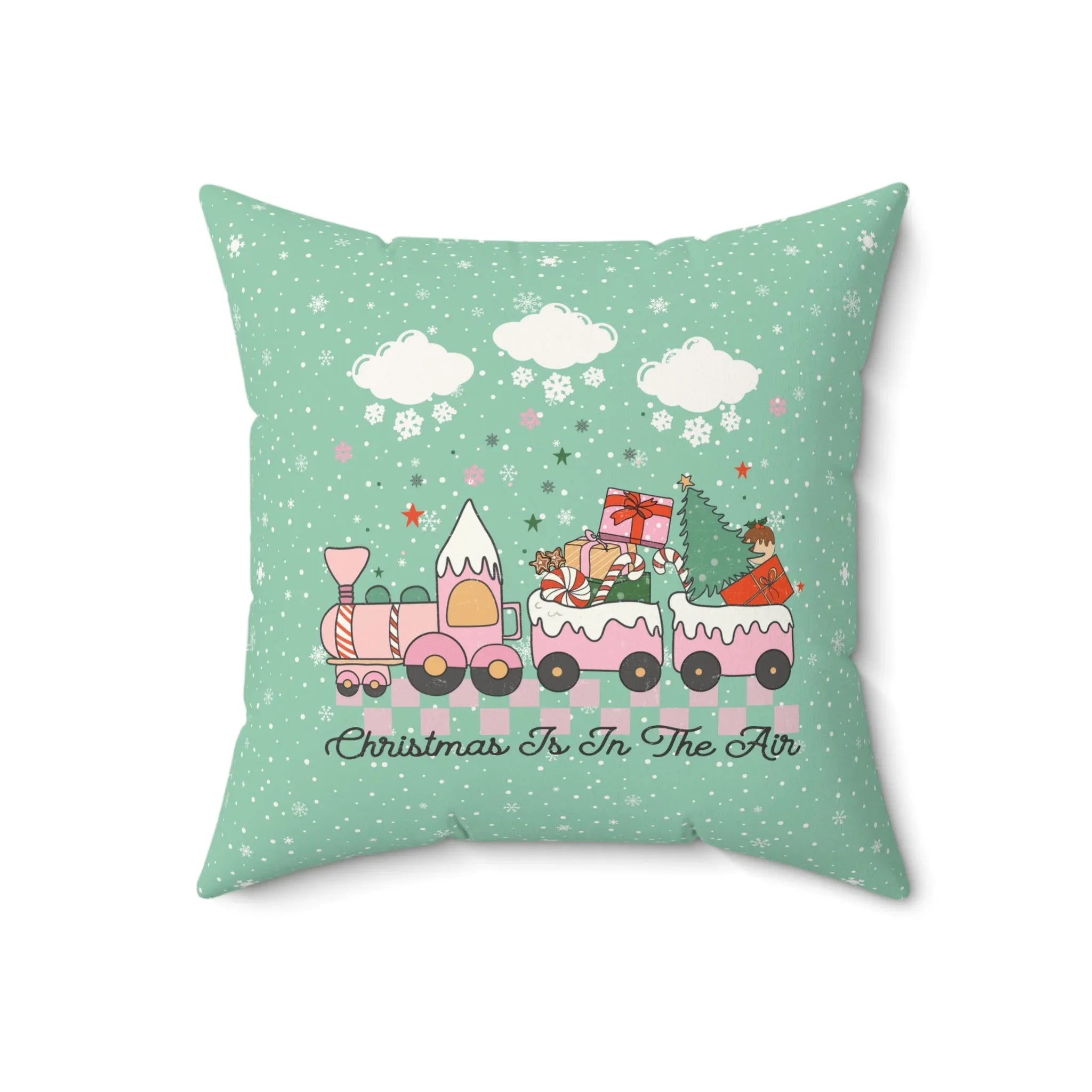 Cute Christmas Train Pillow - BIG FRENCHIES