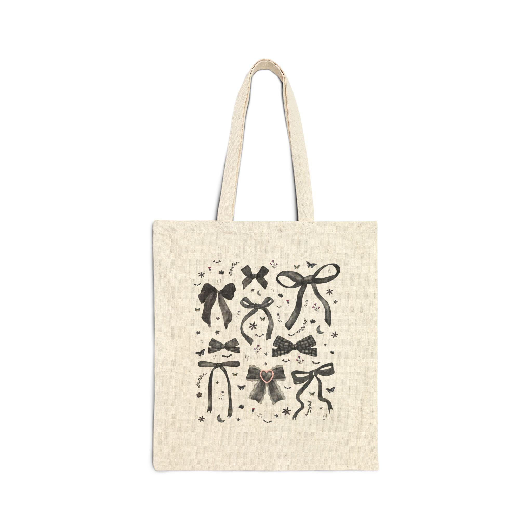Cute Gothic Halloween Tote Bag for Spooky Sister Who Loves Bows - BIG FRENCHIES