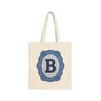 Cute Initial Tote Bag for Daughter, Gingham Birthday Present for Niece, Cousin or Sister, Pretty Matching Bachelorette Tote for Bridesmaid B - BIG FRENCHIES