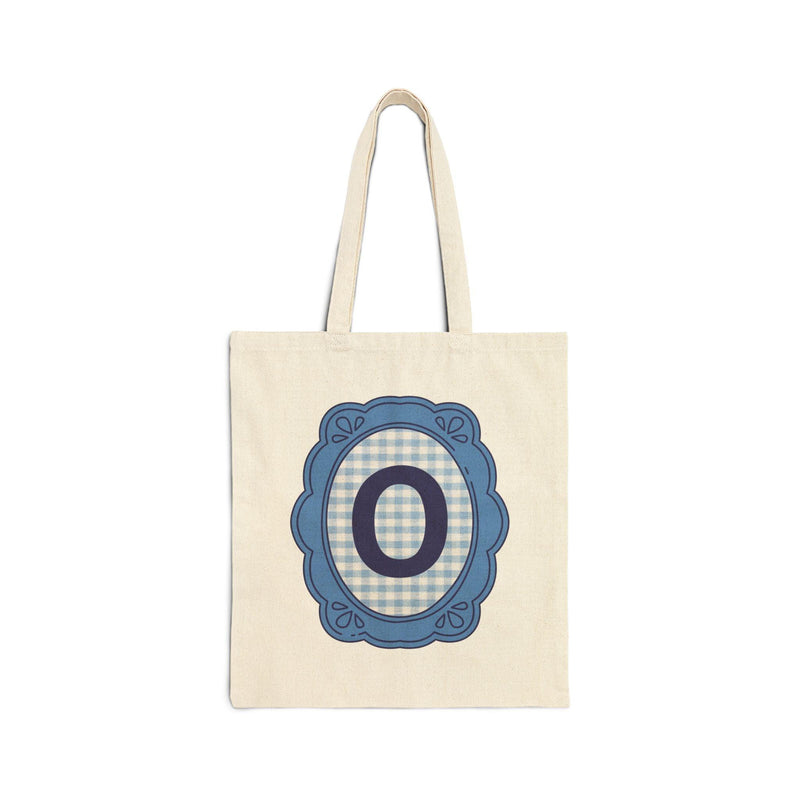 Cute Initial Tote Bag for Daughter, Gingham Birthday Present for Niece, Cousin or Sister, Pretty Matching Bachelorette Tote for Bridesmaid O - BIG FRENCHIES