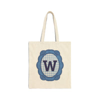 Cute Initial Tote Bag for Daughter, Gingham Birthday Present for Niece, Cousin or Sister, Pretty Matching Bachelorette Tote for Bridesmaid W - BIG FRENCHIES