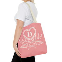 Cute Matching Bridal or Bachelorette Tote Bag with Birds, Nostalgic 90s Aesthetic Tote Bag with Heart, Soft Girl Style Present for Sister: D - BIG FRENCHIES