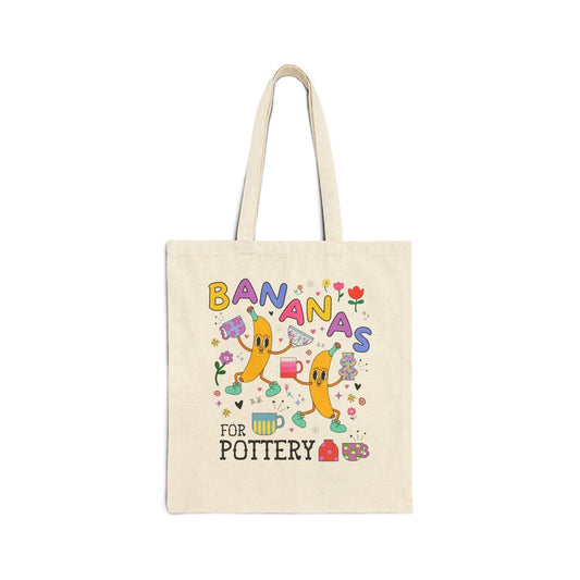 Cute Pottery Tote Bag for Ceramic Artist: Bananas for Pottery - BIG FRENCHIES