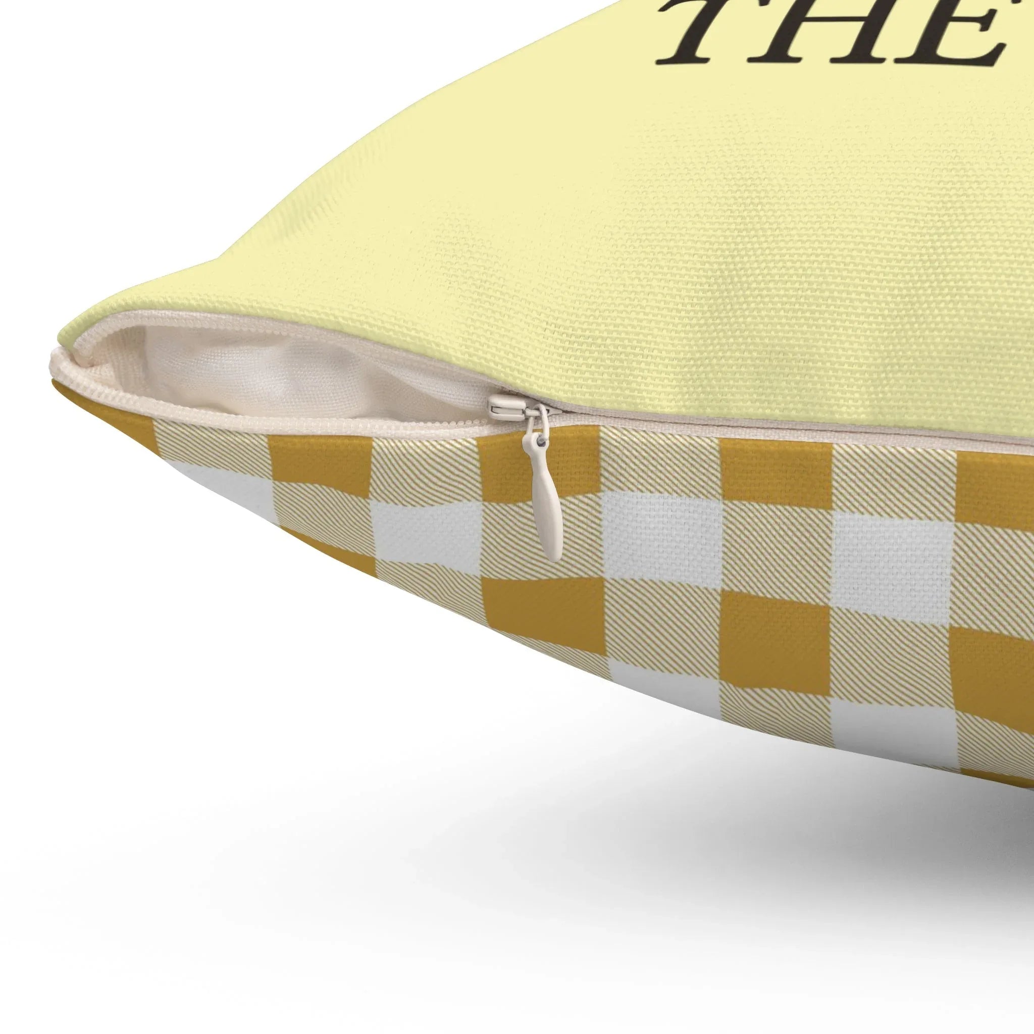 Funny Yellow Pillow for Bookish Cat Mom - BIG FRENCHIES