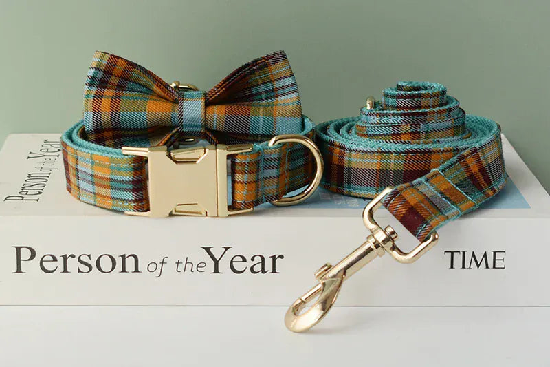 Personalized Autumn Blue Plaid Classic Set