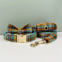 Personalized Autumn Blue Plaid Classic Set