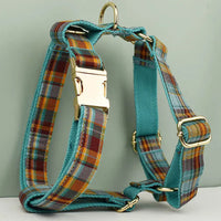 Personalized Autumn Blue Plaid Classic Set