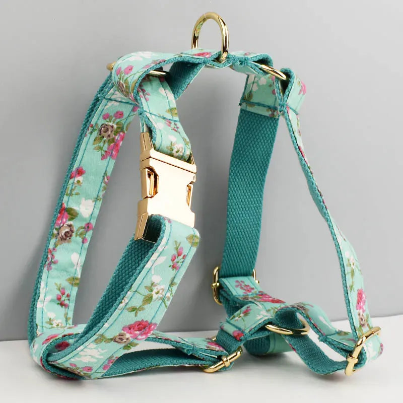 Personalized Blue Blossom Floral Classic Set