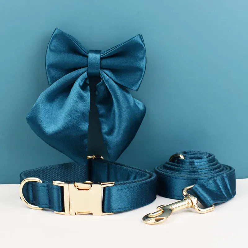 Personalized Blue Green Satin Classic Set