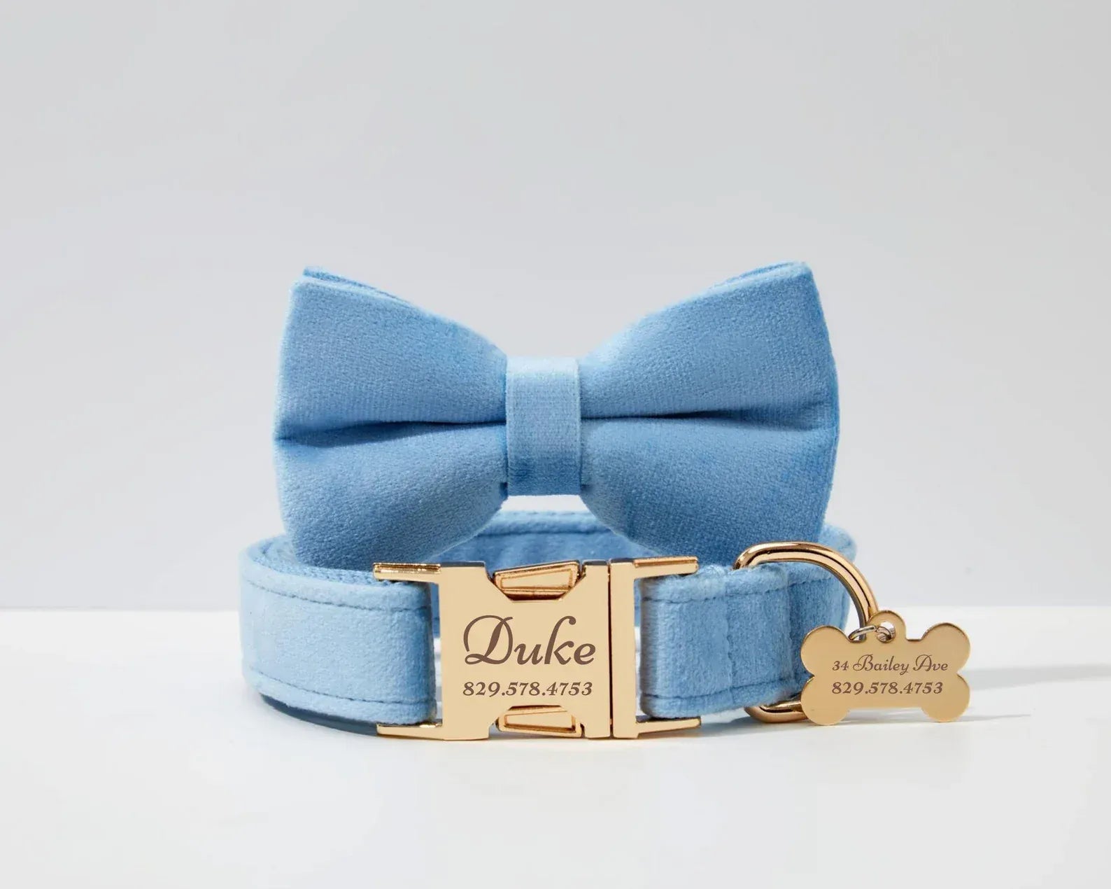 Personalized Blue Velvet Classic Set