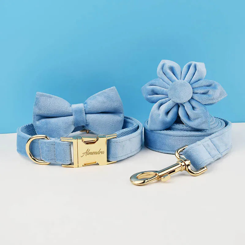 Personalized Blue Velvet Classic Set