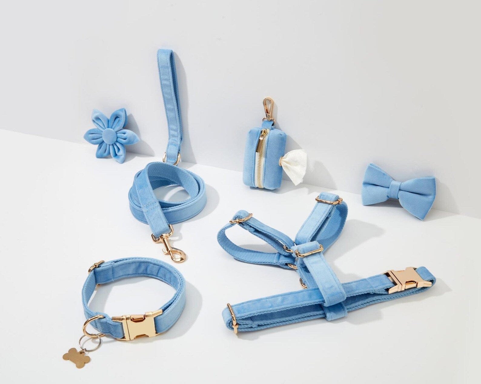 Personalized Blue Velvet Classic Set