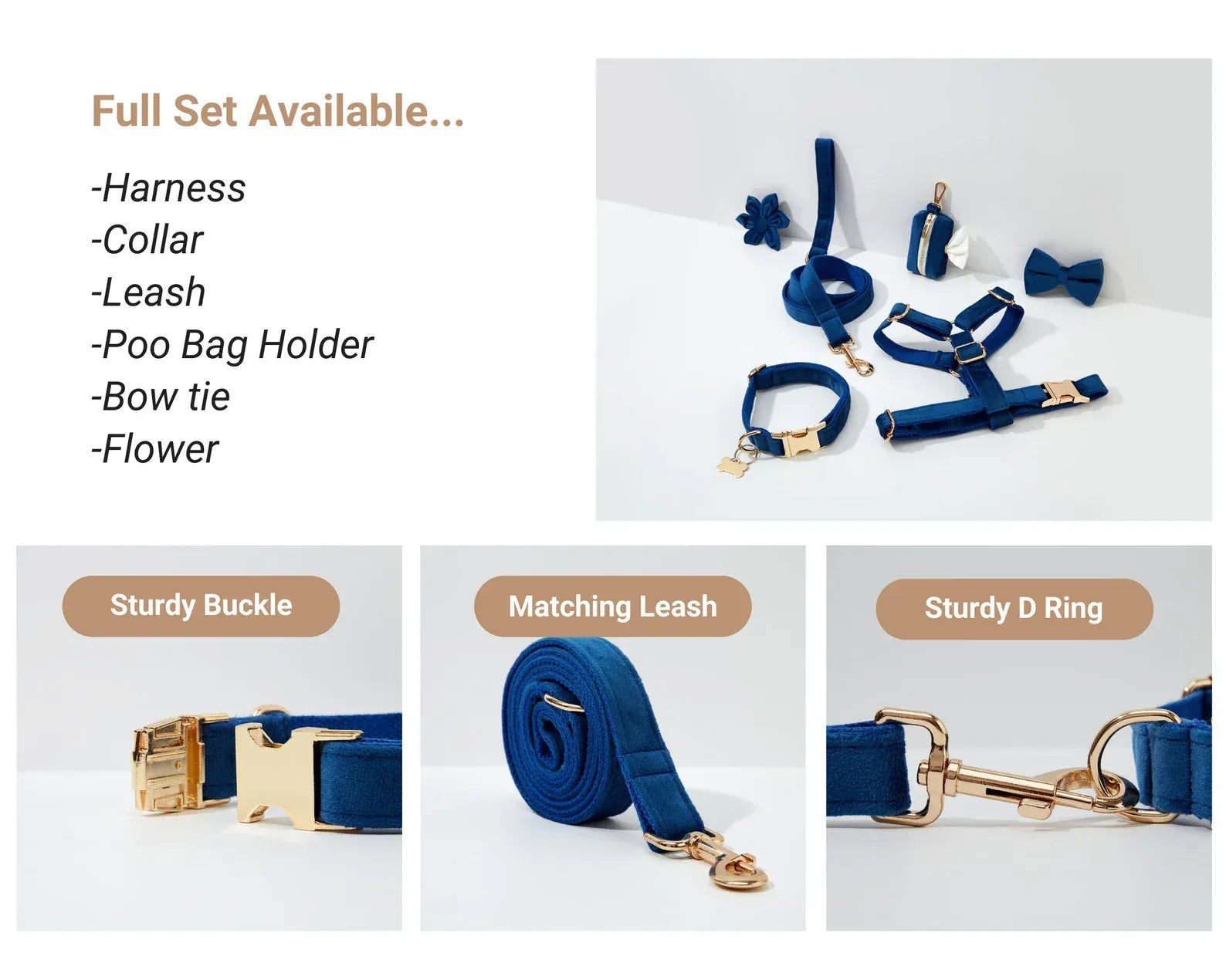 Personalized Blue Velvet Classic Set