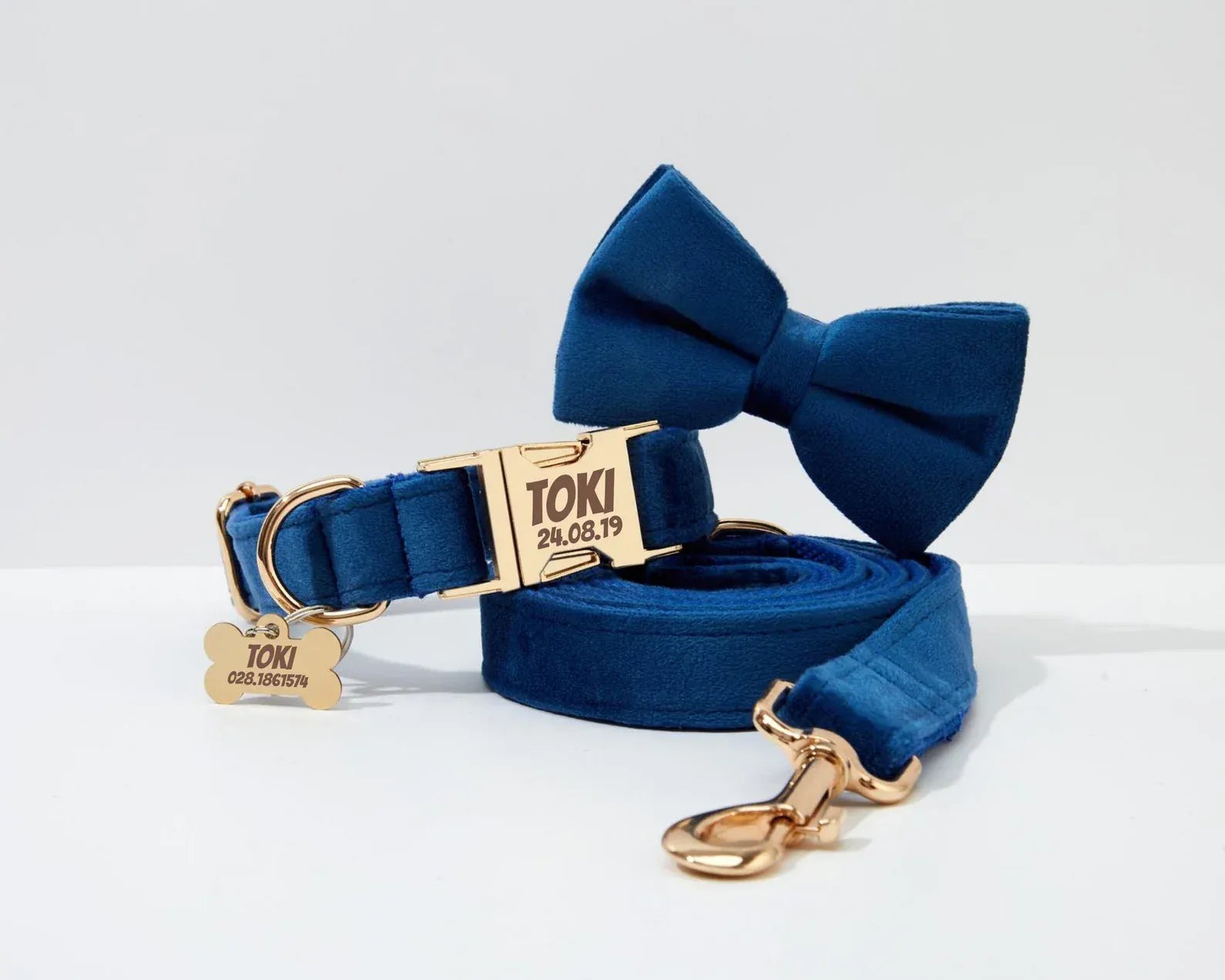 Personalized Blue Velvet Classic Set