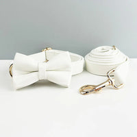 Personalized White Leather Classic Set