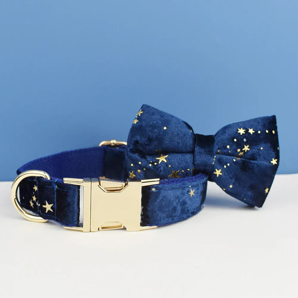 Personalized Dark Blue Velvet Classic Set