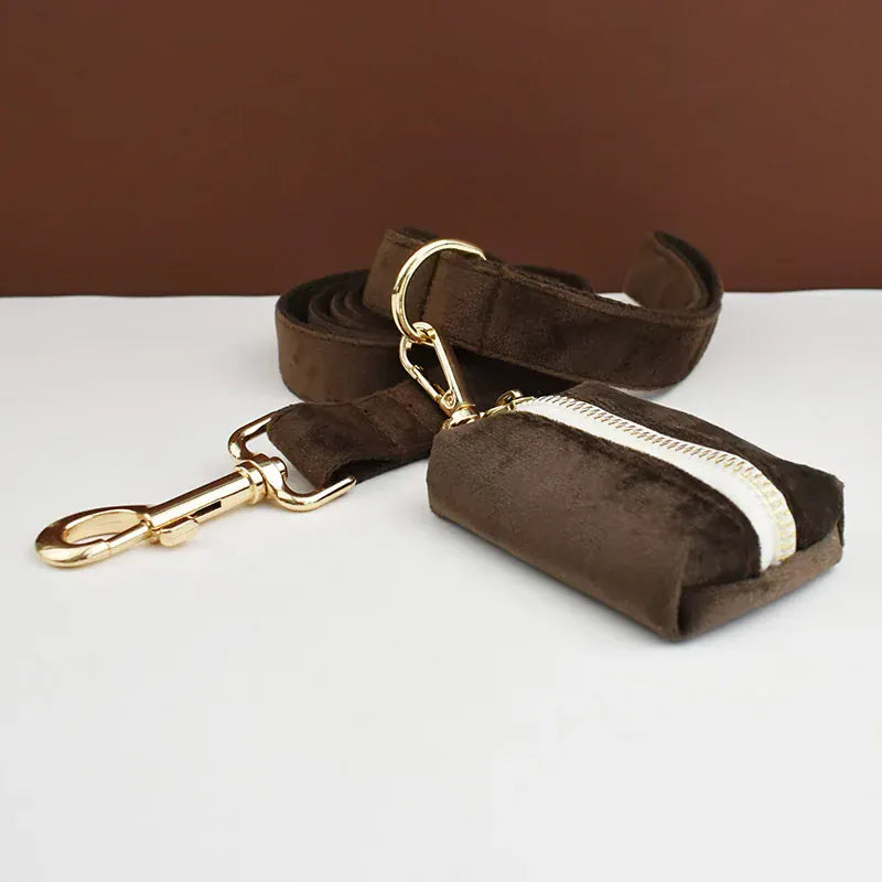 Personalized Dark Brown Velvet Classic Set