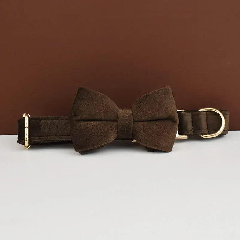Personalized Dark Brown Velvet Classic Set