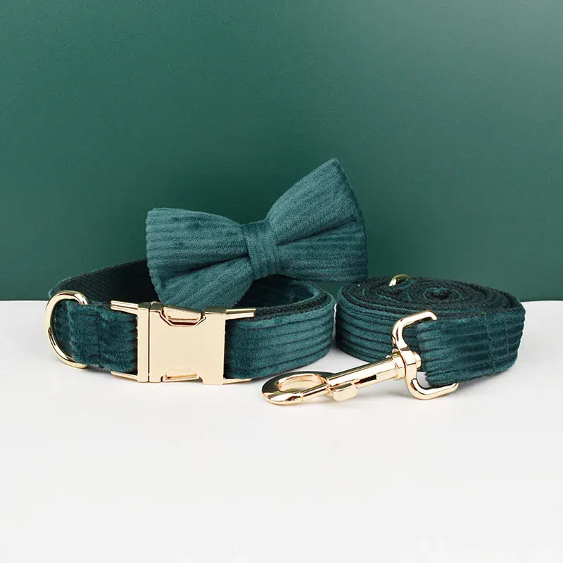 Personalized Dark Green Corduroy Classic Set