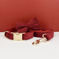 Personalized Dark Red Corduroy Classic Set